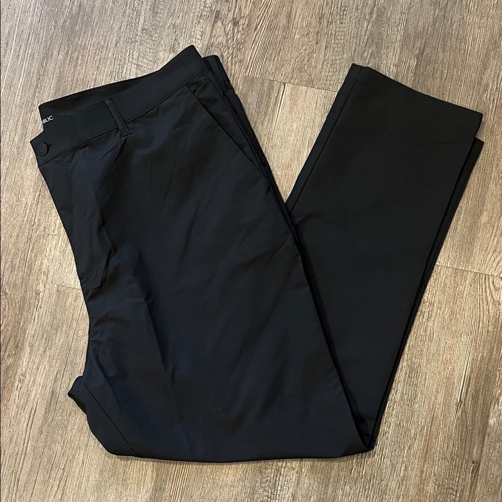 NWT Banana Republic Men's flat front Black Pants 40*30